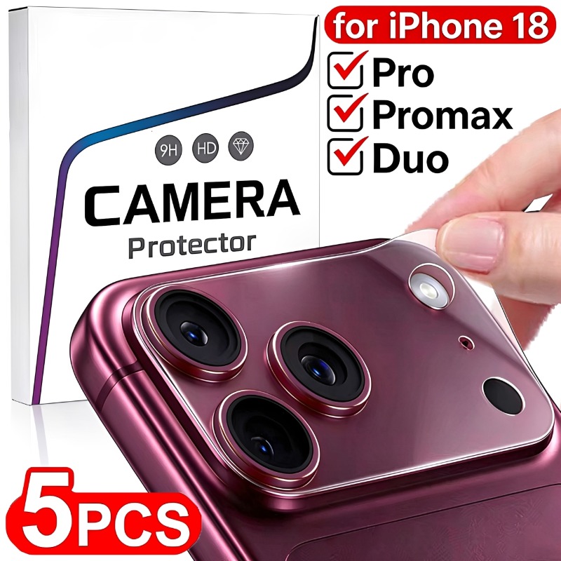 Hydrogel Screen Protector - 1-5 ชิ้น ฟิล์มกันรอยเลนส์กล้องแบบใส สำหรับ iPhone Duo