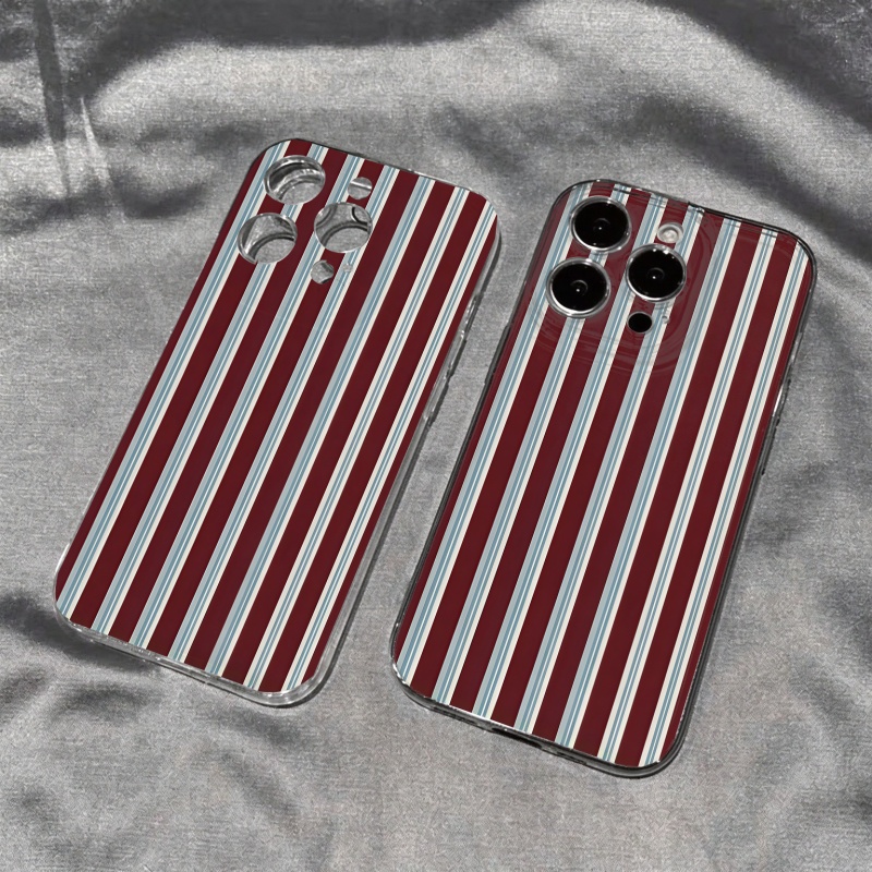 เคสโทรศัพท์นุ่มลายทางสีเบอร์กั - Apple Iphone 15 Pro Max บทวิจารณ์และราคา