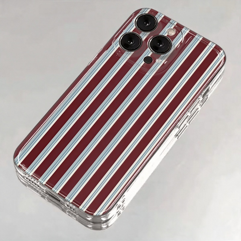เคสโทรศัพท์นุ่มลายทางสีเบอร์กั - Apple Iphone 15 Pro Max บทวิจารณ์และราคา