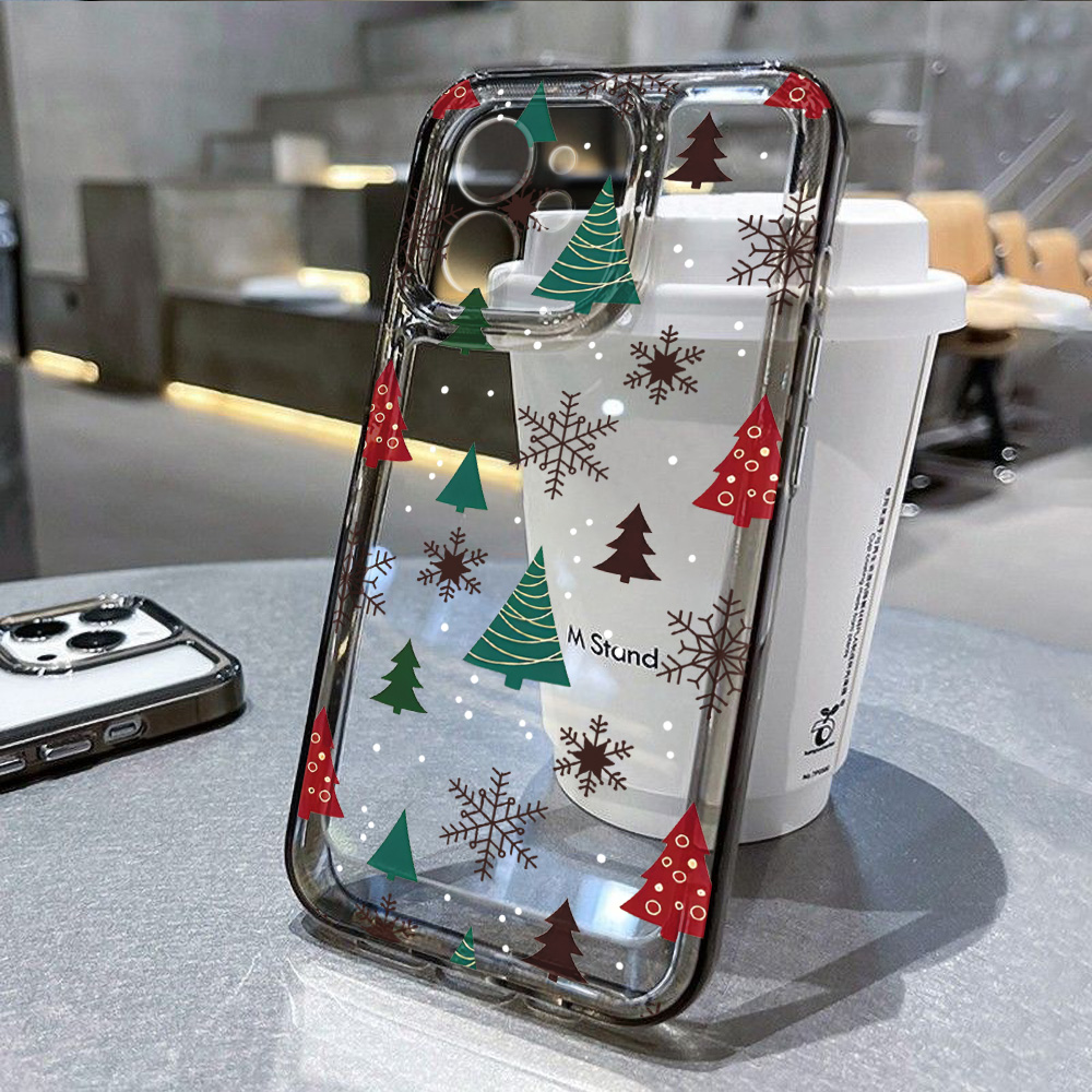 เคสโทรศัพท์ใสลายเกล็ดหิมะต้นคร - Apple Iphone 15 Pro Max บทวิจารณ์และราคา